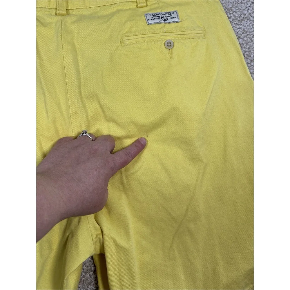 Polo Ralph Lauren Mens Shorts Size 38 Yellow Chino Classic Fit  9